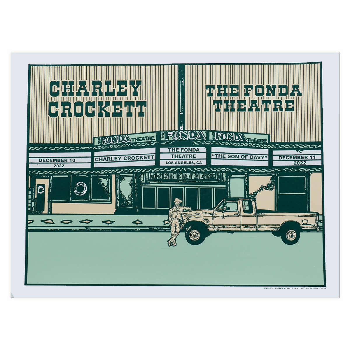 Charley Crockett Los Angeles, CA The Fonda Theatre 2022 Poster