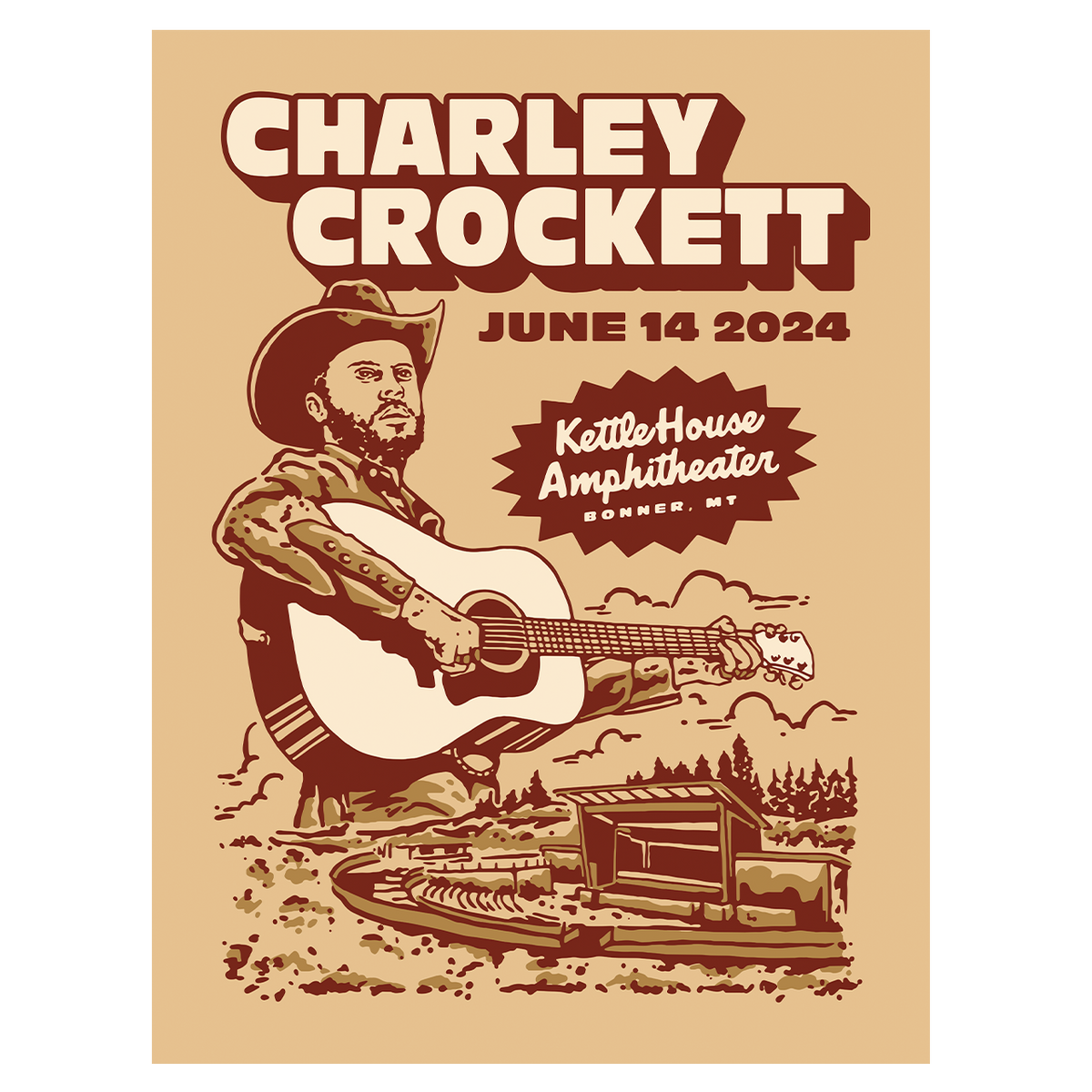 2024 Charley Crockett Bonner, MT - Kettle House Amphitheater 2024 ...